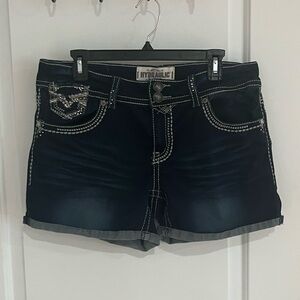 Hydraulic Dark Blue Denim Shorts